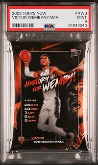 2023 Topps Now Vw3 Victor Wembanyama PSA 9