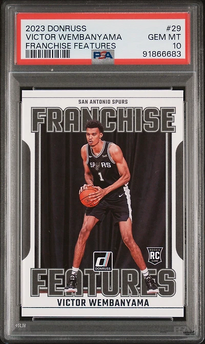 2023 Panini Donruss Franchise Features 29 Victor Wembanyama PSA 10