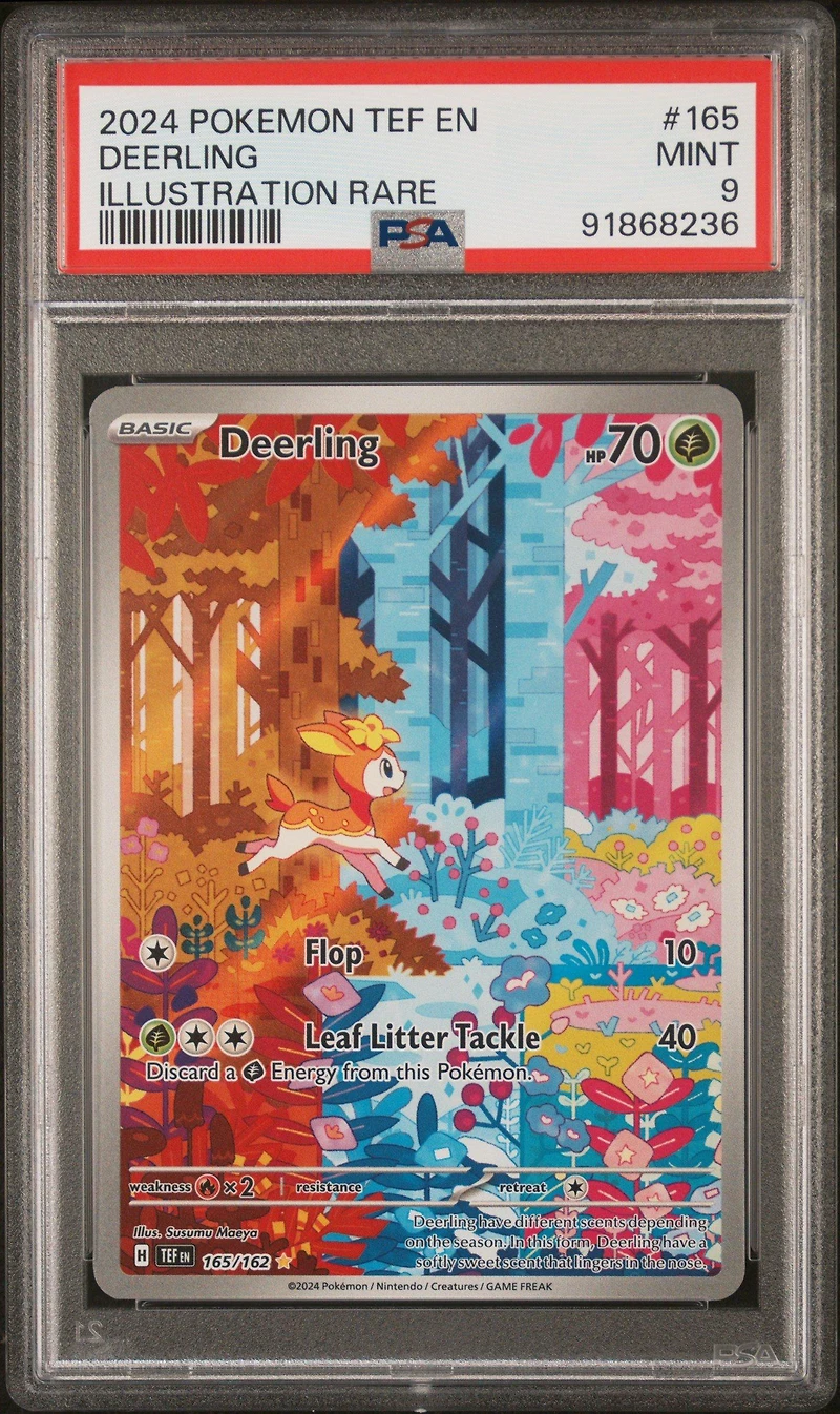 2024 Pokemon Tef En-temporal Forces 165 Deerling Illustration Rare PSA