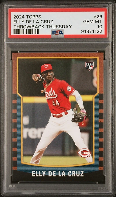 2024 Topps Throwback Thursday 26 Elly De La Cruz PSA 10