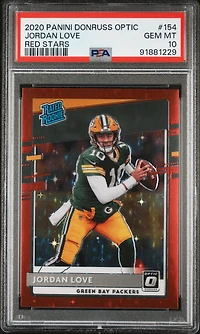2020 Panini Donruss Optic 154 Jordan Love Red Stars PSA 10