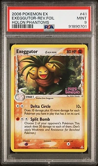 2006 Pokemon Ex Holon Phantoms 41 Exeggutor-reverse Foil PSA 9
