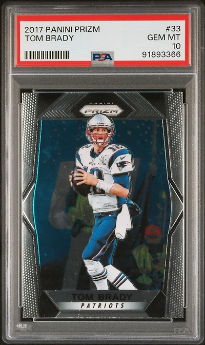 2017 Panini Prizm 33 Tom Brady PSA 10