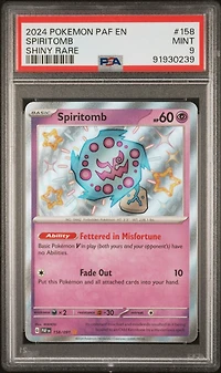 2024 Pokemon Paf En-paldean Fates 158 Spiritomb Shiny Rare PSA