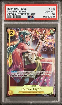 2024 One Piece Wings Of The Captain 106 Kozuki Hiyori Alternate Art PSA 10