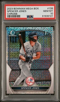 2023 Bowman Mega Box Chrome 139 Spencer Jones PSA 10