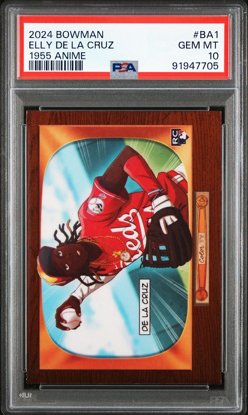 2024 Bowman 1955 Bowman Anime Ba1 Elly De La Cruz PSA