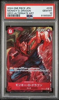 2024 One Piece Japanese 500 Years In The Future 015 Monkey D. Dragon Alternate Art PSA 10
