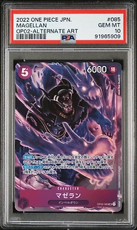2022 One Piece Japanese Paramount War 085 Magellan Alternate Art PSA 10
