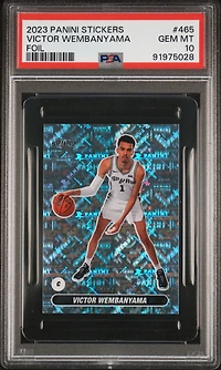 2023 Panini Stickers 465 Victor Wembanyama Foil PSA
