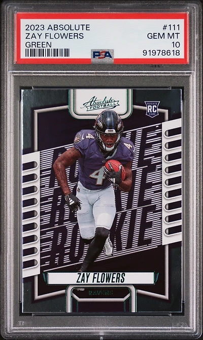 2023 Panini Absolute 111 Zay Flowers PSA 10