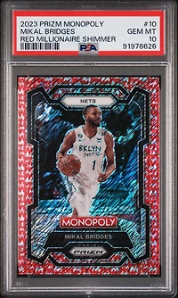 2023 Panini Prizm Monopoly 10 Mikal Bridges PSA 10