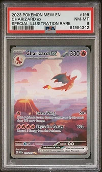 2023 Pokemon Mew En-151 199 Charizard Ex Special Illustration Rare PSA 8