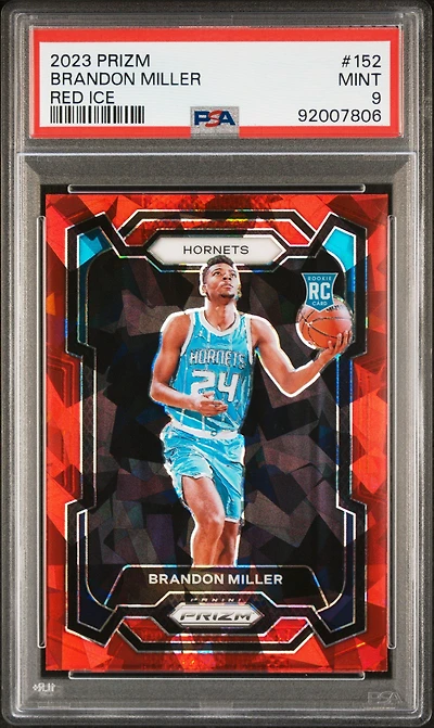 2023 Panini Prizm 152 Brandon Miller Ice PSA 9