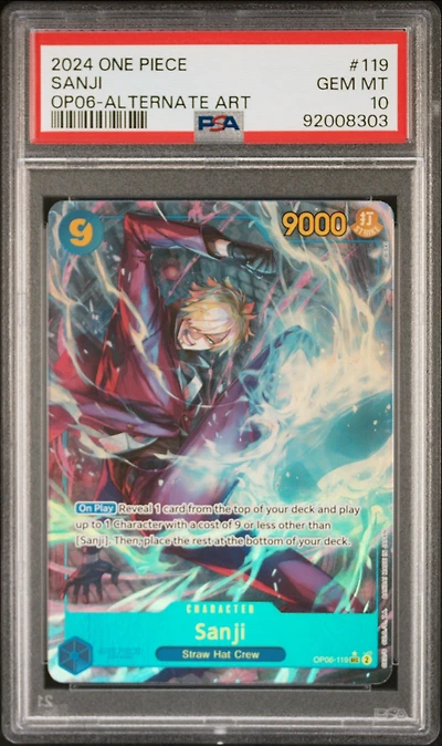 2024 One Piece Wings Of The Captain 119 Sanji Alternate Art PSA 10
