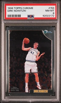 1998 Topps Chrome 154 Dirk Nowitzki PSA 8