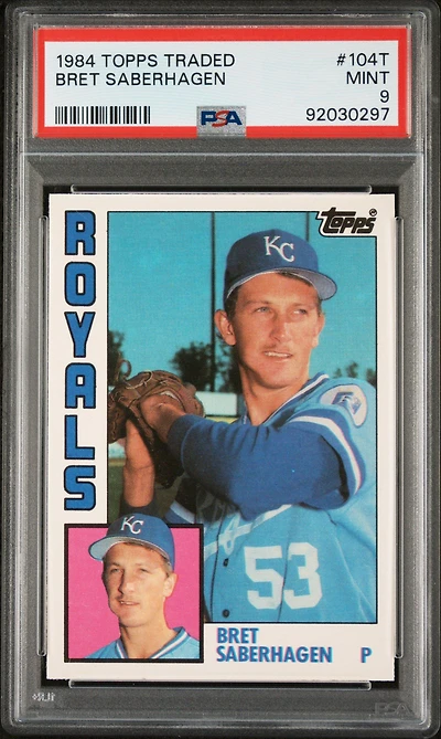 1984 Topps Traded 104t Bret Saberhagen PSA 9