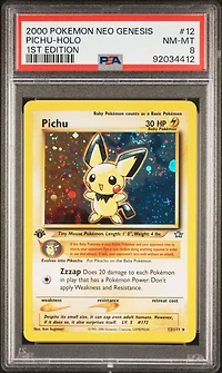 2000 Pokemon Neo Genesis 1st Edition 12 Pichu PSA 8