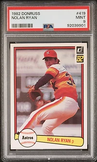 1982 Donruss 419 Nolan Ryan PSA 9