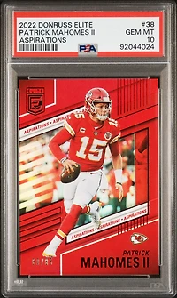 2022 Panini Donruss Elite 38 Patrick Mahomes Ii Aspirations PSA 10