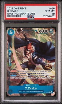 2023 One Piece Op05-awakening Of The New Era 055 X Drake Alternate Art PSA 10