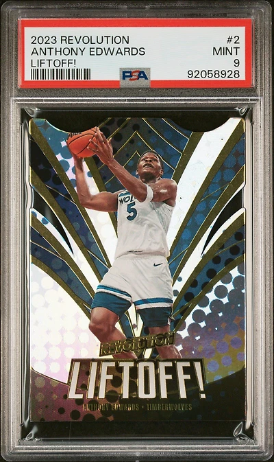 2023 Panini Revolution Liftoff! 2 Anthony Edwards PSA 9