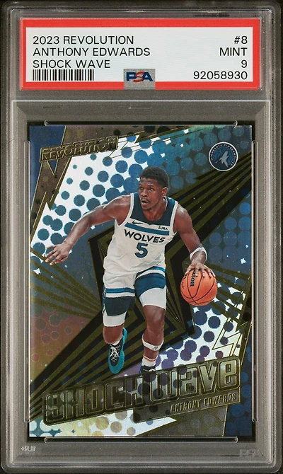 2023 Panini Revolution Shock Wave 8 Anthony Edwards PSA 9