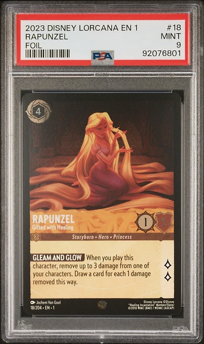 2023 Disney Lorcana En 1-the First Chapter 18 Rapunzel PSA 9