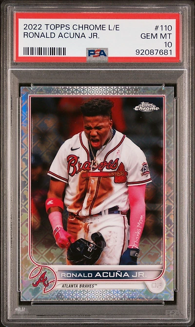 2022 Topps Chrome Logofractor Edition 110 Ronald Acuna Jr. PSA 10