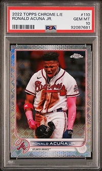 2022 Topps Chrome Logofractor Edition 110 Ronald Acuna Jr. PSA 10