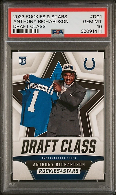 2023 Panini Rookies & Stars Draft Class Dc1 Anthony Richardson PSA 10