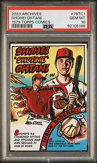 2023 Topps Archives 1979 Topps Comics 79tc1 Shohei Ohtani PSA 10