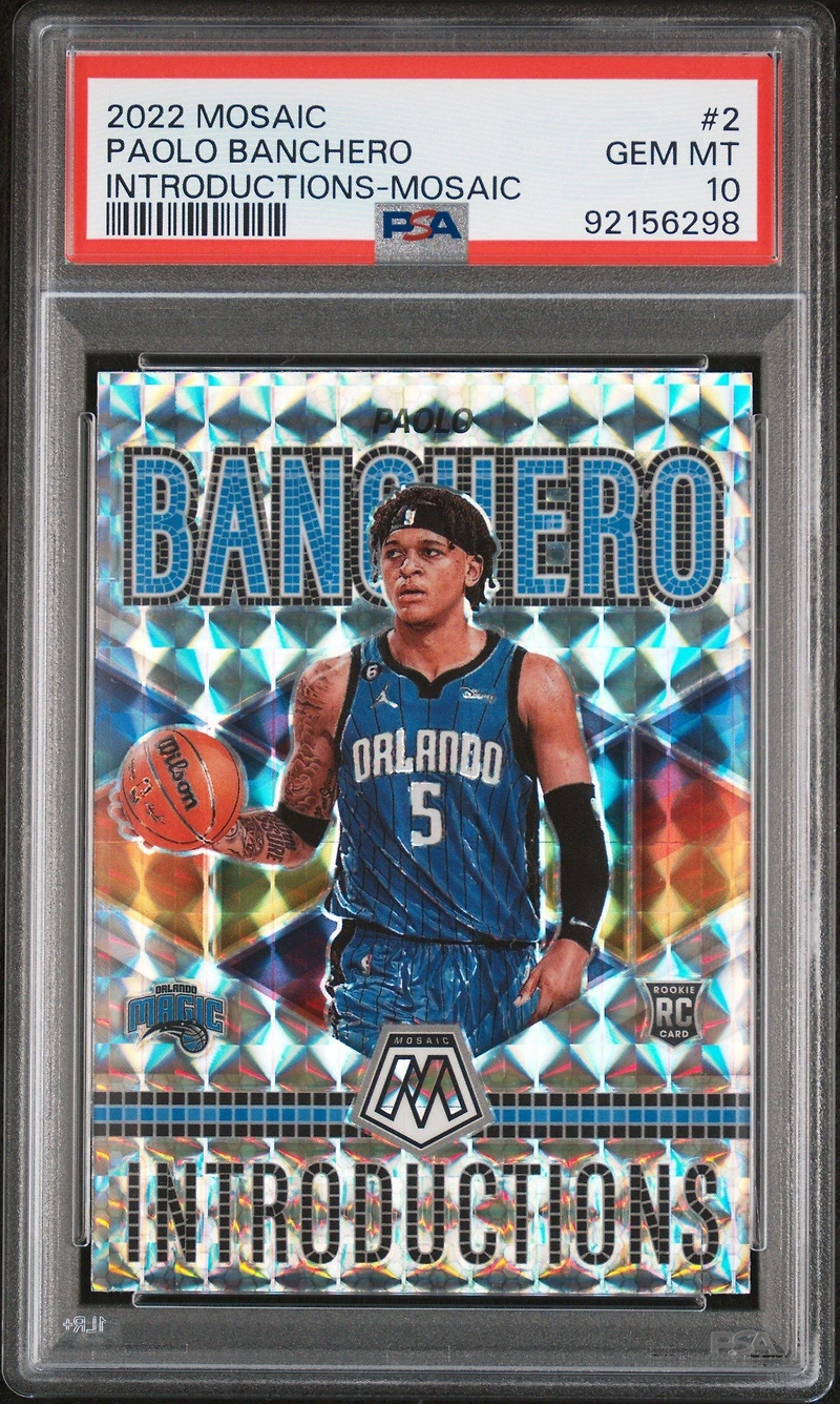 2022 Panini Mosaic Introductions 2 Paolo Banchero Mosaic PSA 10