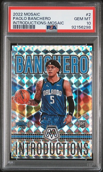 2022 Panini Mosaic Introductions 2 Paolo Banchero Mosaic PSA 10