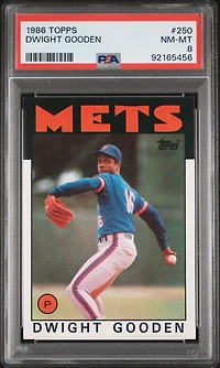 1986 Topps 250 Dwight Gooden PSA 8