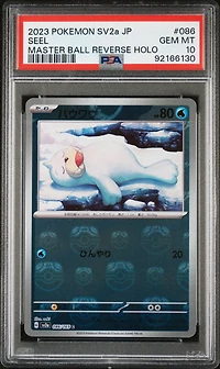 2023 Pokemon Japanese Sv2a-pokemon 151 086 Seel Master Ball Reverse Holo PSA 10
