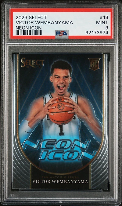 2023 Panini Select Neon Icon 13 Victor Wembanyama PSA