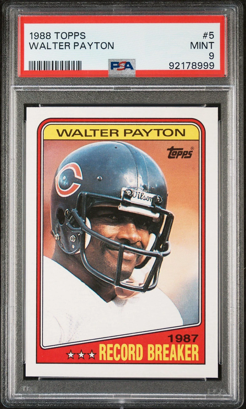 1988 Topps 5 Walter Payton PSA 9