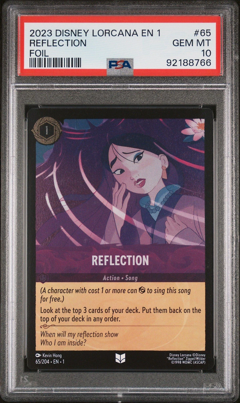 2023 Disney Lorcana En 1-the First Chapter 65 Reflection Foil PSA 10