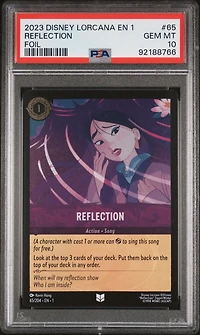 2023 Disney Lorcana En 1-the First Chapter 65 Reflection Foil PSA 10