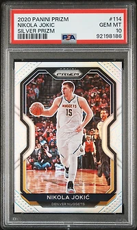 2020 Panini Prizm 114 Nikola Jokic Silver Prizm PSA 10