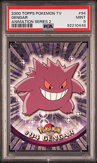 2000 Topps Pokemon Tv Animation Series 2 94 Gengar PSA 9