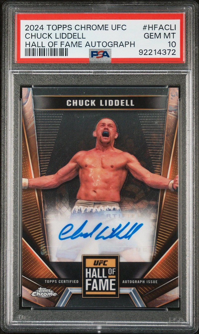2024 Topps Chrome Ufc Hall Of Fame Autographs Hfacli Chuck Liddell PSA 10