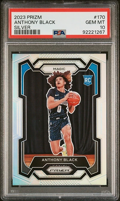 2023 Panini Prizm 170 Anthony Black Silver Prizm PSA 10