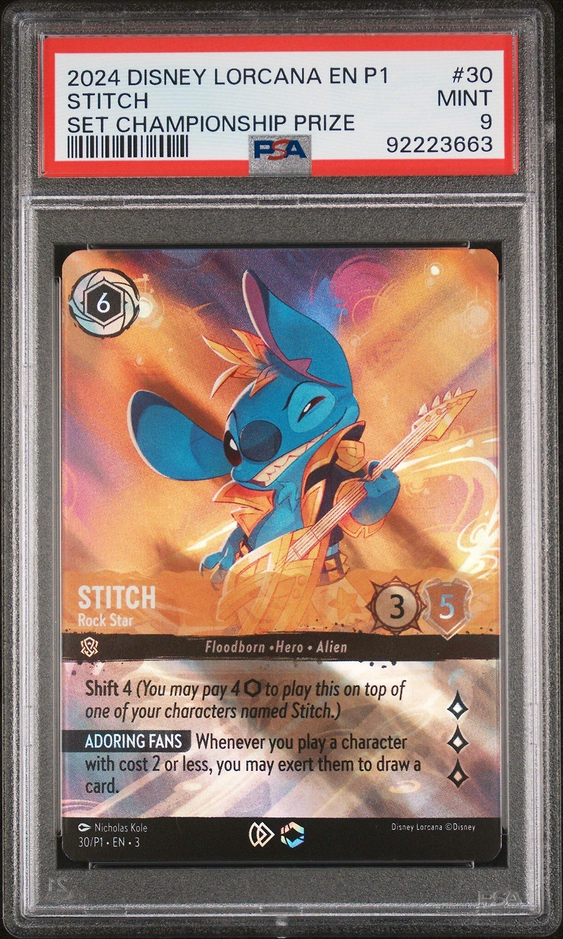 2024 Disney Lorcana En P1-promo 30 Stitch PSA 9