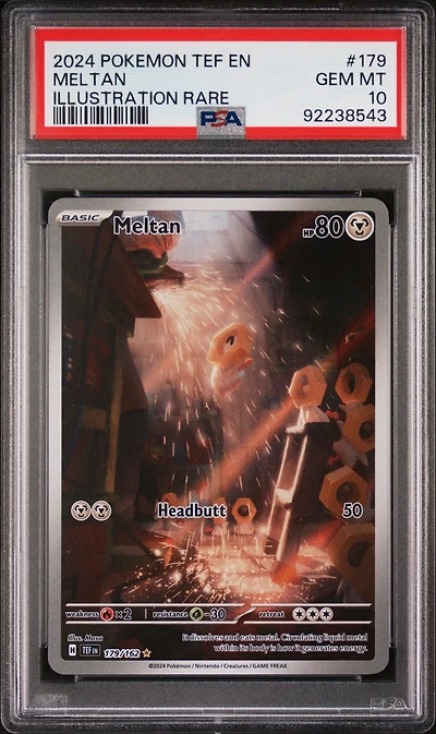 2024 Pokemon Tef En-temporal Forces 179 Meltan Illustration Rare PSA 10
