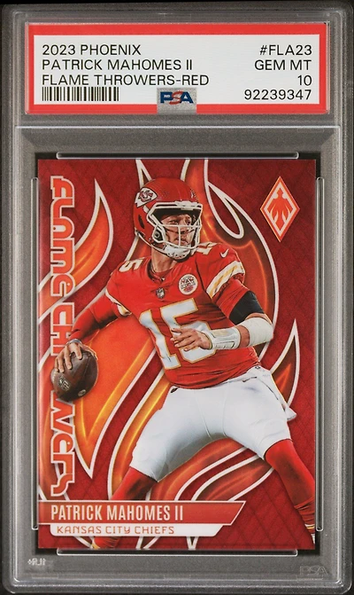 2023 Panini Phoenix Flame Throwers Fla23 Patrick Mahomes Ii Red PSA 10