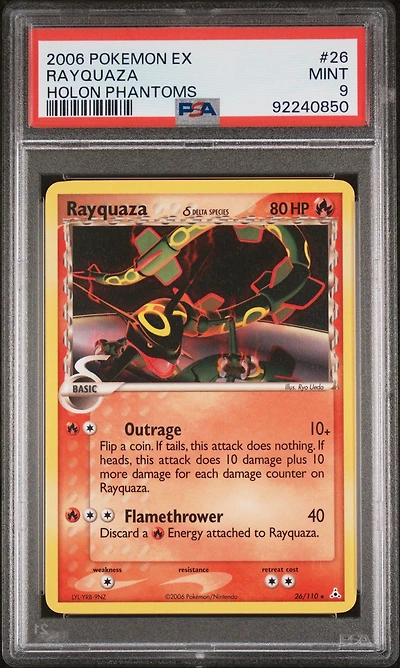 2006 Pokemon Ex Holon Phantoms 26 Rayquaza PSA 9