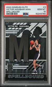 2023 Panini Donruss Elite Spellbound Victor Wembanyama PSA