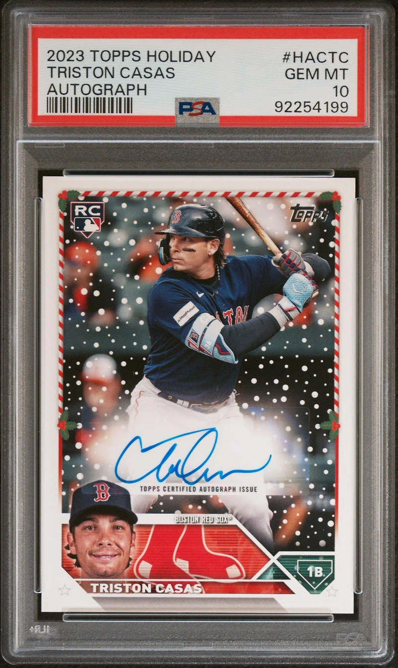 2023 Topps Holiday Autographs Hactc Triston Casas PSA 10
